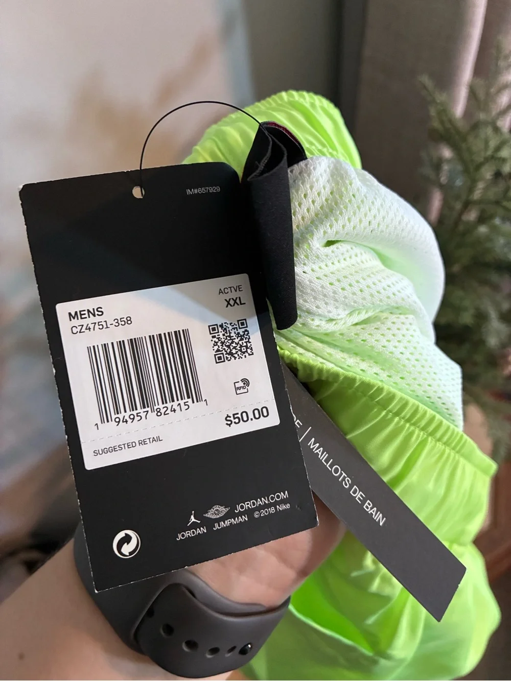 NWT Jordan Men's Shorts Jumpman Poolside Green Size XXL